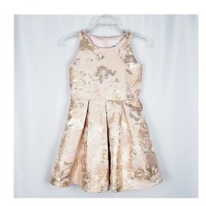 Little Girl Dress(rose gold and gold)